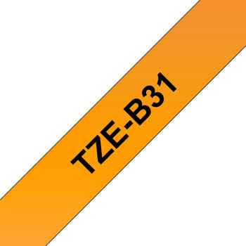 Brother TZe-B31 Beschriftungsband 12mm, orange/schwarz 