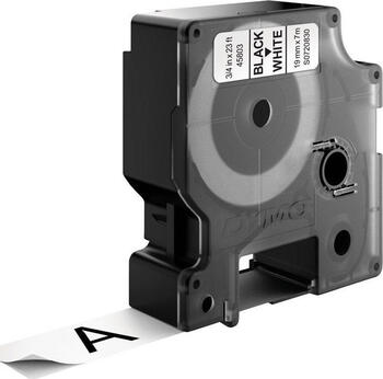 Dymo D1 Beschriftungsband 19mm/ 7m, schwarz/weiß