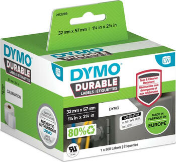 Dymo LabelWriter Hochleistungsetiketten 57x32mm, weiß, 2 Rollen
