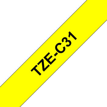 Brother TZe-C31 Schriftbandkassette 12mm schwarz auf gelb 