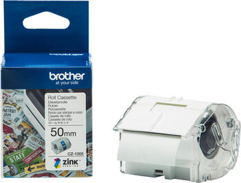 Brother CZ-1005 5m x 50mm weiss, Farbetikettenrolle 