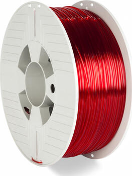1.75mm Verbatim Filament PET-G, rot transparent 1000g, 3D-Druckmaterial
