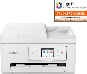 Canon PIXMA TS7750i wei&szlig;&comma; Tinte&comma; mehrfarbig- Multifunktionsger&auml;t&comma; Drucker&sol;Scanner&sol;Kopierer