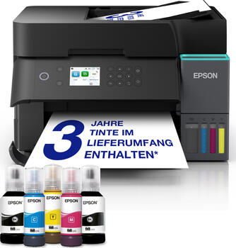 Epson EcoTank ET-3950&comma; Tinte&comma; mehrfarbig-Multifunktionsger&auml;t Drucker&sol;Scanner&sol;Kopierer