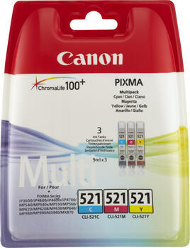 Canon Tinte CLI-521 CMY Multipack farbig 