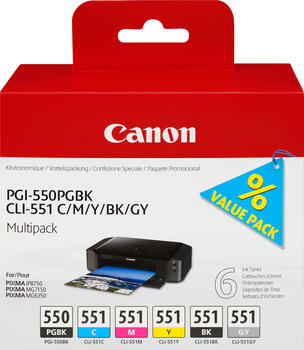 Canon PGI-550PGBK &plus; CLI551 Tinten Multipack