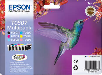 Epson Tinte T0807 Multipack 