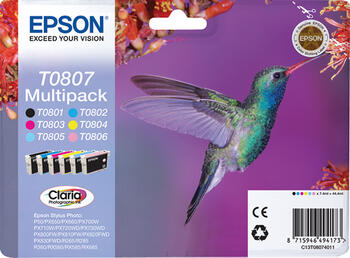 Epson Tinte T0807 Multipack