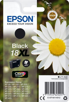 Epson Tinte 18XL schwarz hohe Kapazität 