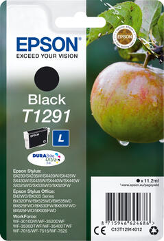 Epson Apple Singlepack Black T1291 DURABrite Ultra Ink 385 Seiten Epson Apple Singlepack Black T1291 DURABrite Ultra Ink 385 Seiten