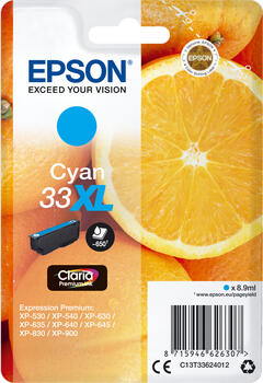 Epson Tinte 33XL cyan, Original Epson Tinte 33XL cyan, Original