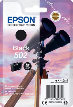 Epson Tinte 502 schwarz, 4.6ml Epson Tinte 502 schwarz, 4.6ml