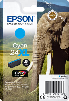 Epson Tinte 24XL cyan, 8.7ml Epson Tinte 24XL cyan, 8.7ml