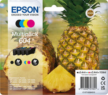 Epson Tinte 604 Multipack&comma; Schwarz&comma; Cyan&comma; Magenta&comma; Gelb