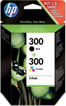 HP 300 Druckkopf mit Tinte 2er-Pack schwarz/farbig Original 200 Seiten schwarz, 165 Seiten farbig
