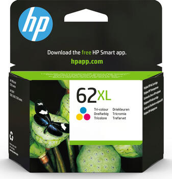 HP 62 XL Druckkopf mit Tinte farbig