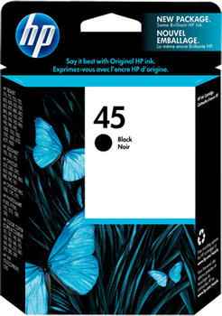 HP Druckkopf mit Tinte 45 TIJ 2.5 Smart Card schwarz 40ml original HP Tinte 40ml