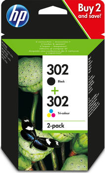 HP Druckkopf mit Tinte 302 schwarz/dreifarbig 
