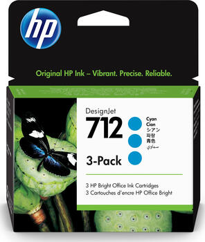 3er-Pack HP Tinte 712 cyan 3er-Pack HP Tinte 712 cyan