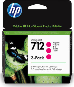 3er-Pack HP Tinte 712 magenta 
