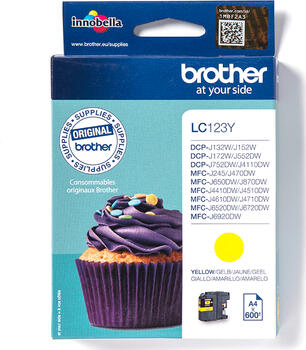 Brother Tinte LC123Y gelb 600 Seiten