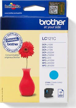 Brother Tinte LC121C cyan 300 Seiten