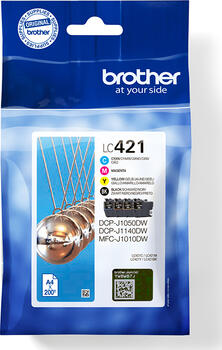 Brother Tinte LC421VAL Value Pack  200 Seiten