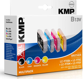 KMP B13V kompatibel zu Brother LC970 Multipack 