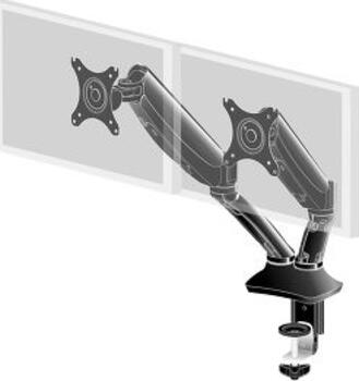 iiyama DS3002C-B1 Monitor&sol;TV-Tischhalterung mit Gasdruckfed f&uuml;r 2 Monitore&comma; max&period; Bildschirmgr&ouml;&szlig;e 68&comma;6 cm &lpar;27"&rpar;