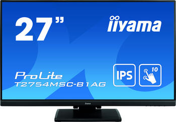 27 Zoll iiyama ProLite T2754MSC-B1AG, TFT, Multi-Touch, 4ms, 1x VGA , 1x HDMI, 1x Line-In (3.5mm)