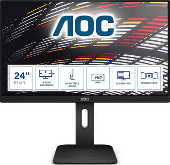24 Zoll AOC X24P1, 61cm TFT, 4ms, 1x VGA, 1x DVI, 1x 3.0 mit DisplayPort 1.2
