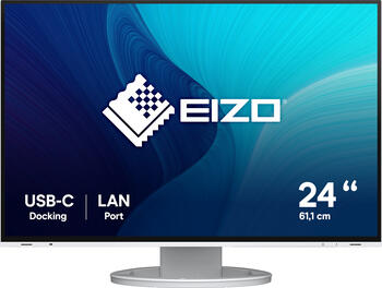24.1 Zoll Eizo FlexScan EV2495 weiß, 61.2cm TFT, 5ms 1x HDMI 1.4, 1x DisplayPort 1.2, 1x USB-C 3.0 mit DP, 1x DP