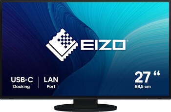 27 Zoll Eizo FlexScan EV2795 schwarz, 68.6cm TFT, 5ms HDMI 1.4, DisplayPort 1.2, USB-C 3.0 mit DisplayPort