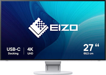 27 Zoll Eizo FlexScan EV2785 weiß, 68.6cm TFT, 14ms (GtG), 2x HDMI 2.0, 1x DP 1.2, 1x USB-C 3.0 mit DP 1.2 (shared)