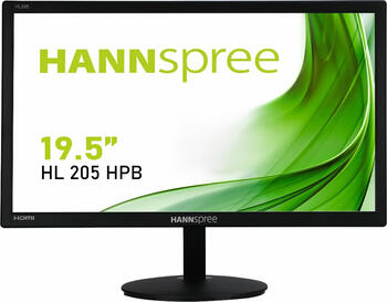 19.5 Zoll Hannspree HL205HPB, 49.5cm TFT, 5ms (GtG), 1x VGA (60Hz@1600x900), 1x HDMI 1.4