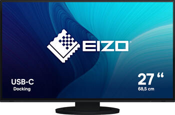 27 Zoll Eizo FlexScan EV2781 schwarz, 68.6cm TFT, 5ms; 1x HDMI 1.4; 1x DisplayPort 1.2; 1x USB-C 3.0 mit DP
