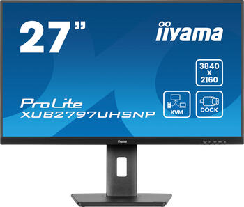27 Zoll iiyama XUB2797UHSNP-B1&comma; 68&comma;5cm TFT&comma; 60 Hz&comma; 4K Ultra HD&comma; 4ms&comma; 1x HDMI&comma; 1x DP&comma; integrierter USB-Hub&comma; RJ45