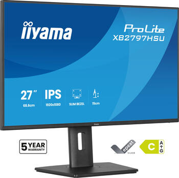 27 Zoll iiyama ProLite XB2797HSU-B1&comma; 68&period;6cm TFT&comma; FreeSync&comma; 0&period;4ms &lpar;MPRT&rpar;&comma; 1x HDMI&comma; 1x DisplayPort&comma; USB-Hub