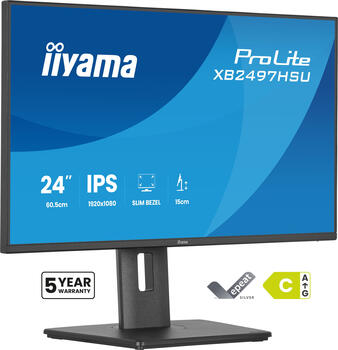 23&period;8 Zoll iiyama ProLite XB2497HSU-B1&comma; 60&period;5cm TFT&comma; 120 Hz&comma; FreeSync&comma; 0&period;4ms &lpar;MPRT&rpar;&comma; 1x HDMI&comma; 1x DP&comma; USB-Hub