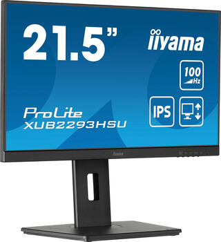 21&period;5 Zoll iiyama XUB2293HSU-B7&comma; 54&comma;5cm TFT&comma; 100 Hz&comma; Full HD&comma; 1ms&comma; 1x HDMI&comma; 1x DP&comma; integrierter USB-Hub