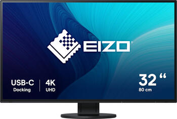 31.5 Zoll Eizo FlexScan EV3285 schwarz, 80cm TFT mit 4K 5ms, 2x HDMI 1.4, 1x DisplayPort 1.2, USB-C mit DisplayPort