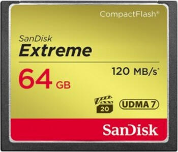 CompactFlash 64GB SanDisk Extreme, 120MB/s 
