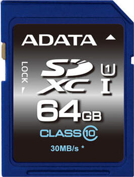 64GB ADATA Class10 SDXC Speicherkarte 