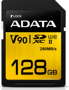 128GB ADATA Premier ONE SDXC Speicherkarte, lesen: 290MB/s, schreiben: 260MB/s