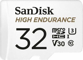 32 GB SanDisk High Endurance microSDHC Kit Speicherkarte, lesen: 100MB/s, schreiben: 40MB/s