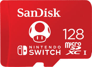 128 GB SanDisk Nintendo Switch 2019 microSDXC Speicherkarte, lesen: 100MB/s, schreiben: 90MB/s