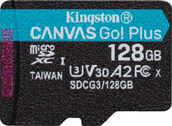 128 GB Kingston Canvas Go! Plus microSDXC Speicherkarte, USB-A 3.0, lesen: 170MB/s, schreiben: 90MB/s