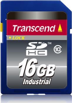 16 GB Transcend Industrial 10I SDHC Speicherkarte, lesen: 24MB/s, schreiben: 16MB/s
