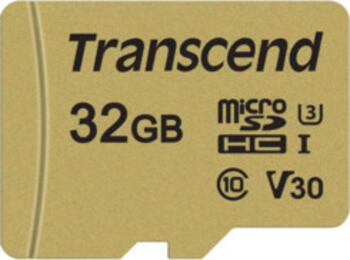 32 GB Transcend 500S microSDHC Kit Speicherkarte, lesen: 95MB/s, schreiben: 80MB/s