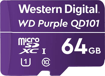 64 GB Western Digital WD Purple SC QD101 Ultra Endurance microSDXC Speicherkarte, USB-A 3.0